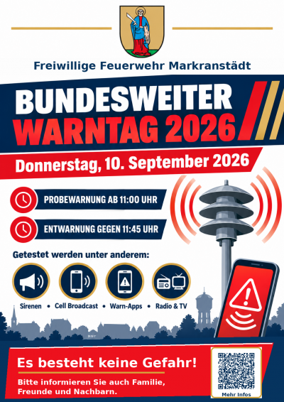 Bundesweiter Warntag am 10. September 2026