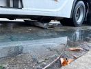 aufgerissener Dieseltank am LKW