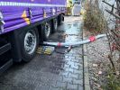 aufgerissener Dieseltank am LKW