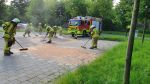 Öl/Diesel aus PKW/Motorrad auf Straße; auf Parkplatz