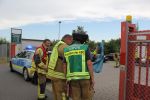 Austritt aus Behälter im Gebäude, Reinigungsmittel.