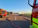 TLF Nachfor. Lst Saalk.Gef.gut; brennender Auflieger