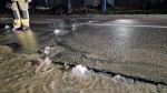 Wasserschaden auf Straße