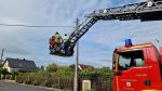 Elektromast raucht und Funkenflug