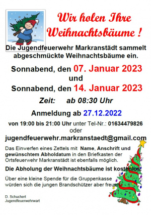 Wir holen Ihre Weihnachtsbäume